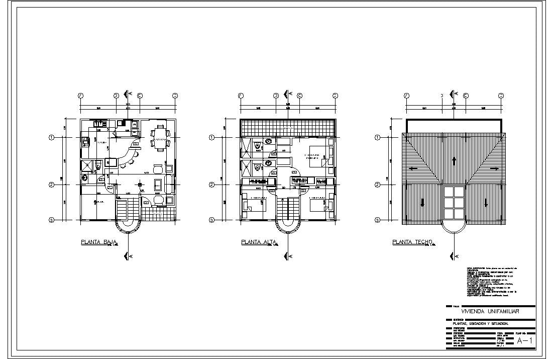 128m2 Casa -  Planos de Casas Editables