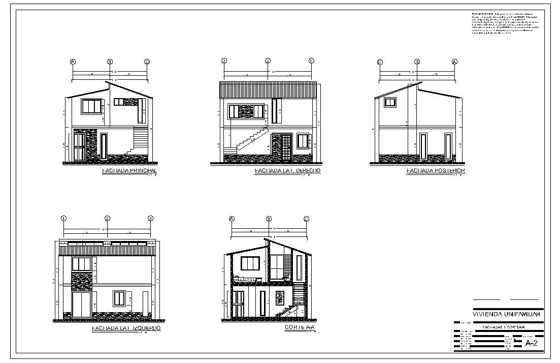 '84m2 Casa Techo Encontrado - Planos BIM y AutoCAD para ejecutar