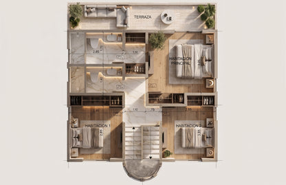 128m2 Casa -  Planos de Casas Editables