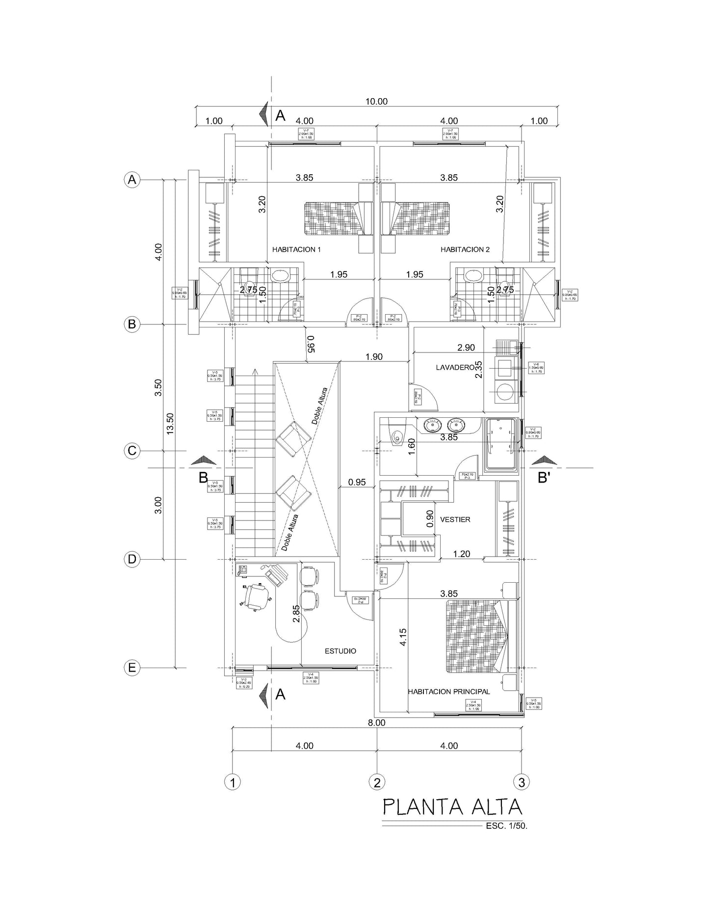 Planos de casas para descargar en Autocad y PDF, incluyen proyecto completo, calculos estructurales, memorias descriptivas, arquitecturas, estructura metalica, ingenieria completa, instalaciones sanitarias y electricas, Casas Modernas, Planos de Planta, Habitaciones, Baños.
