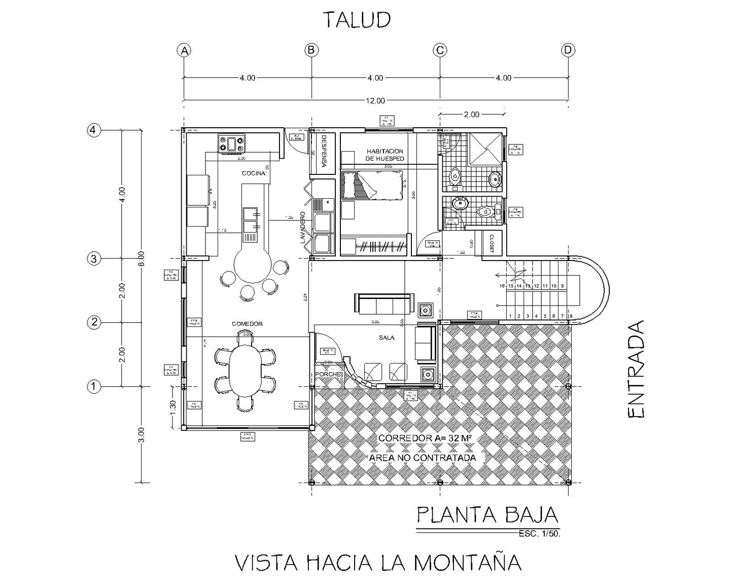 Planos de casas para descargar en Autocad y PDF, incluyen proyecto completo, calculos estructurales, memorias descriptivas, arquitecturas, estructura metalica, ingenieria completa, instalaciones sanitarias y electricas, Casas Modernas, Planos de Planta, Habitaciones, Baños.