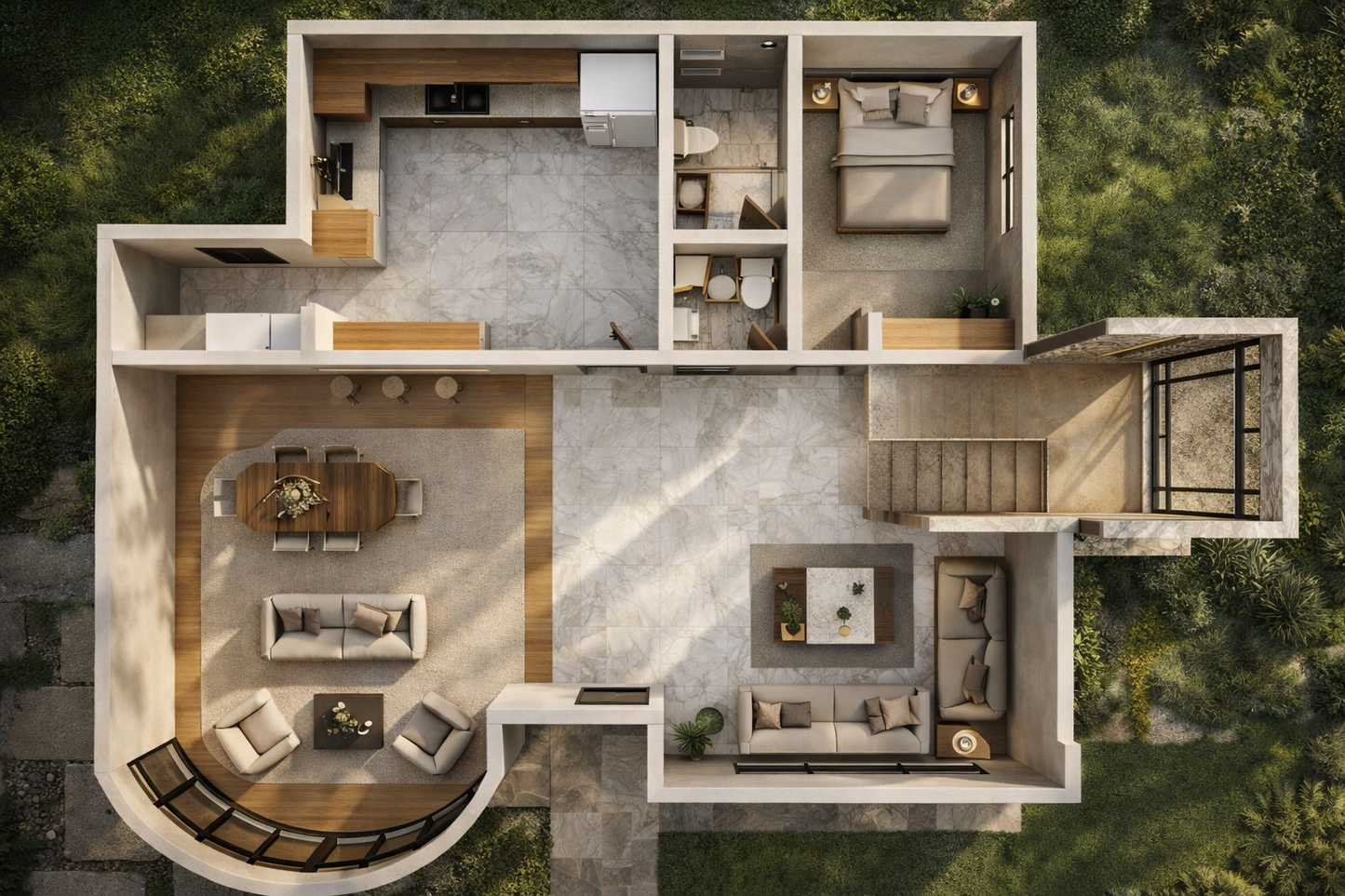 166m2 Casa C - Planos de Casas Editables