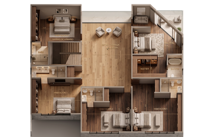 614m2 Mansión - Planos de Casas Editables