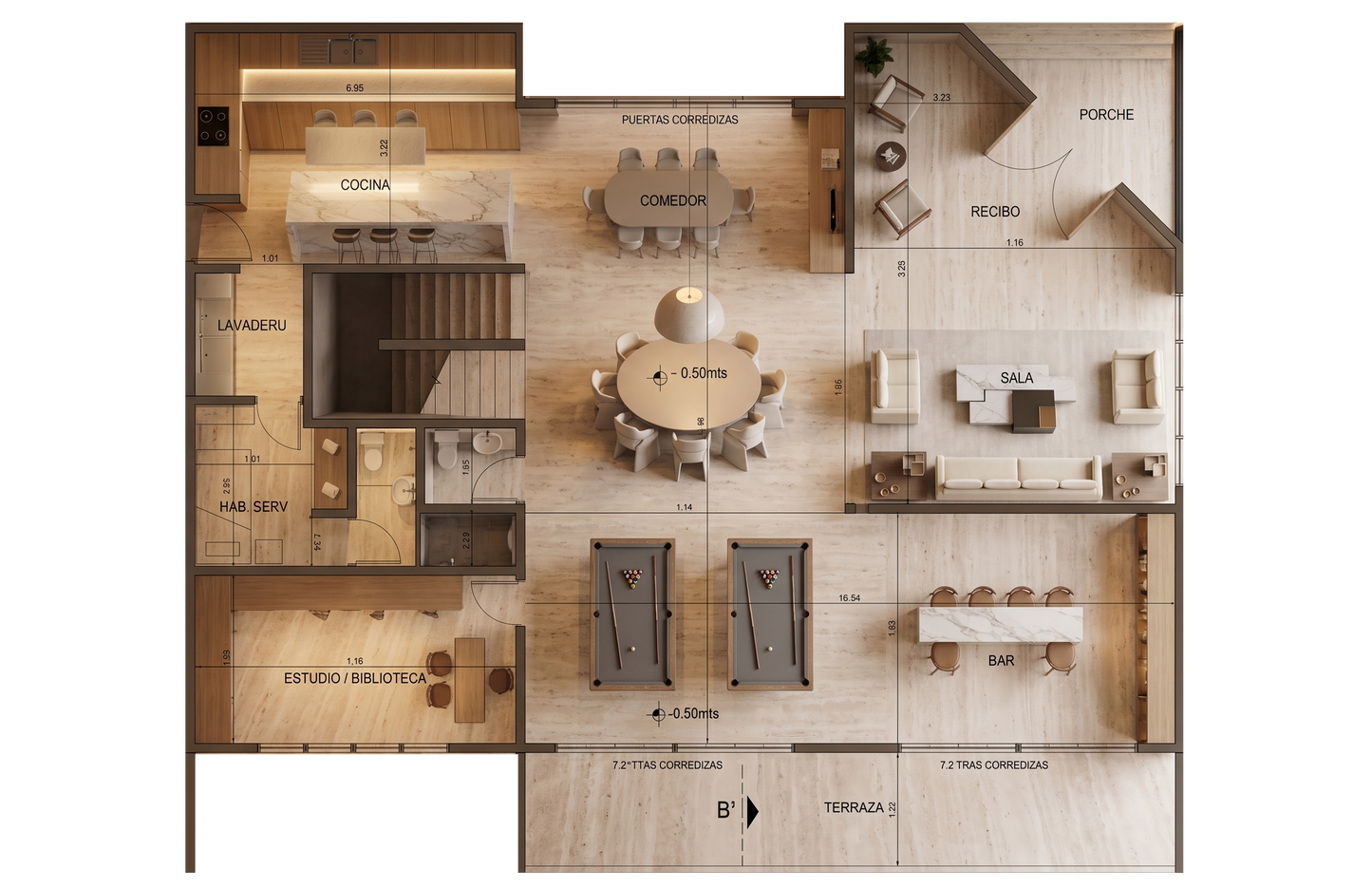 614m2 Mansión - Planos de Casas Editables
