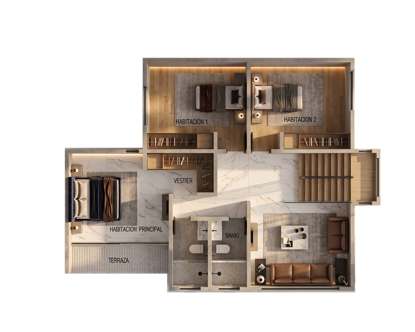 166m2 Casa D - Planos de Casas Editables