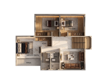 166m2 Casa D - Planos de Casas Editables
