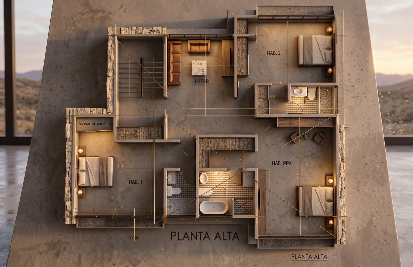 345m2 Mansión - Planos de Casas Editables