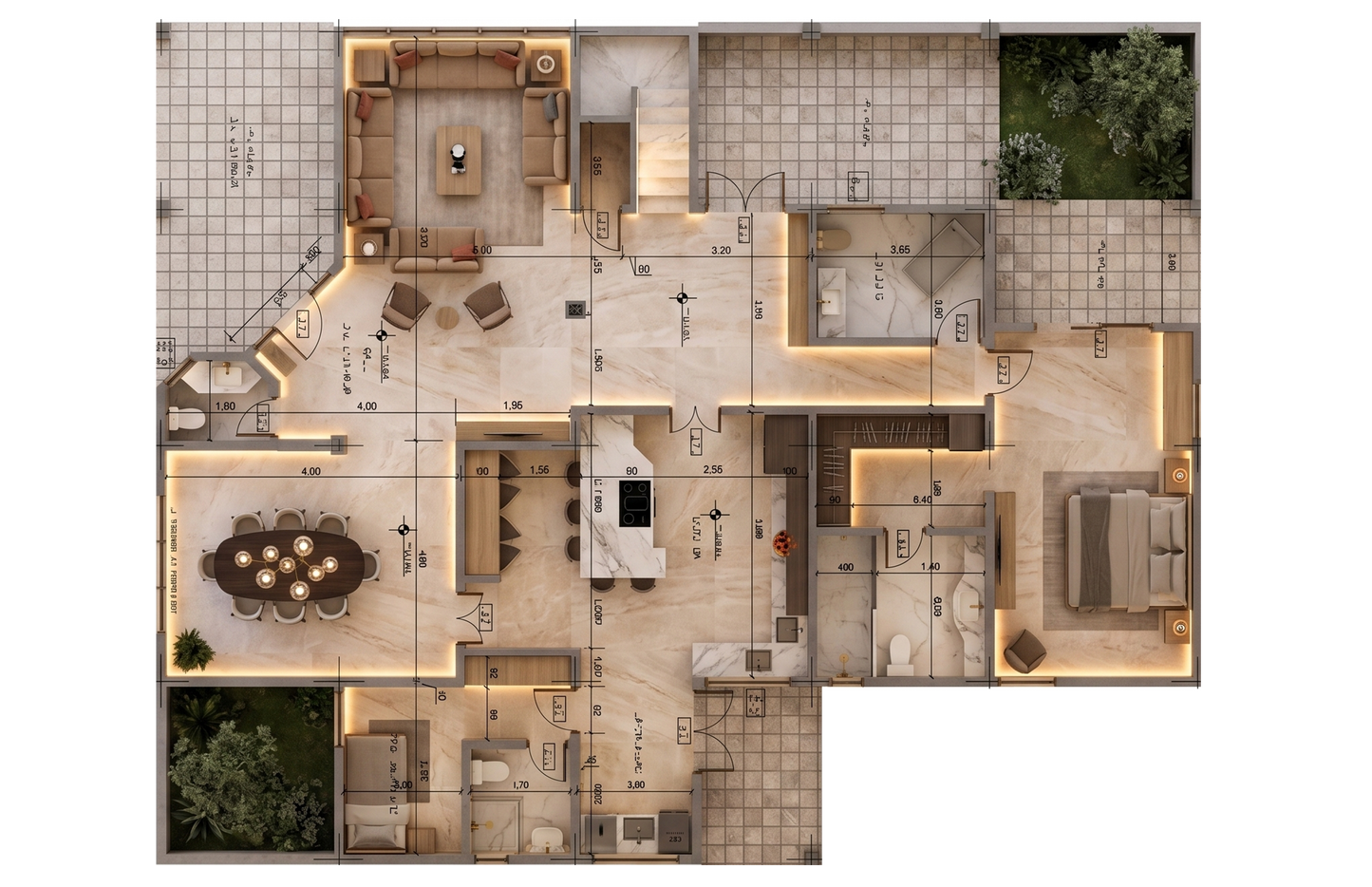 352m2 Americano - Planos de Casas Editables