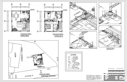 '84m2 Casa Techo Encontrado - Planos BIM y AutoCAD para ejecutar