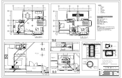 Planos de casas para descargar en Autocad y PDF, incluyen proyecto completo, calculos estructurales, memorias descriptivas, arquitecturas, estructura metalica, ingenieria completa, instalaciones sanitarias y electricas, Casas Modernas, Planos de Planta, Habitaciones, Baños.