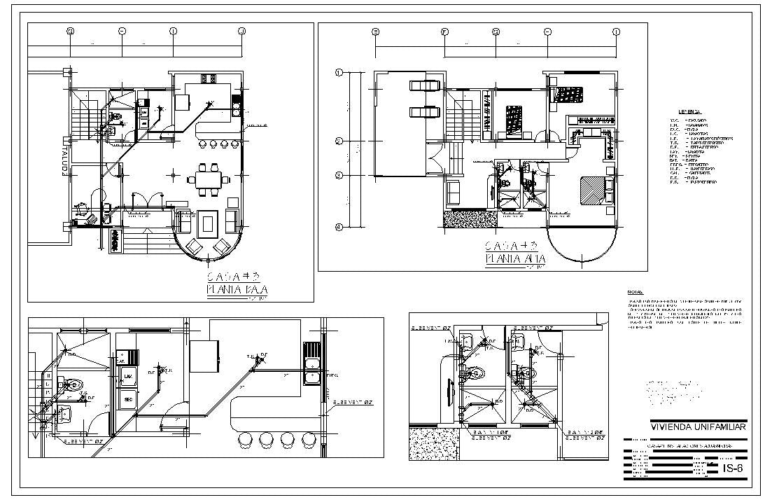 Planos de casas para descargar en Autocad y PDF, incluyen proyecto completo, calculos estructurales, memorias descriptivas, arquitecturas, estructura metalica, ingenieria completa, instalaciones sanitarias y electricas, Casas Modernas, Planos de Planta, Habitaciones, Baños.