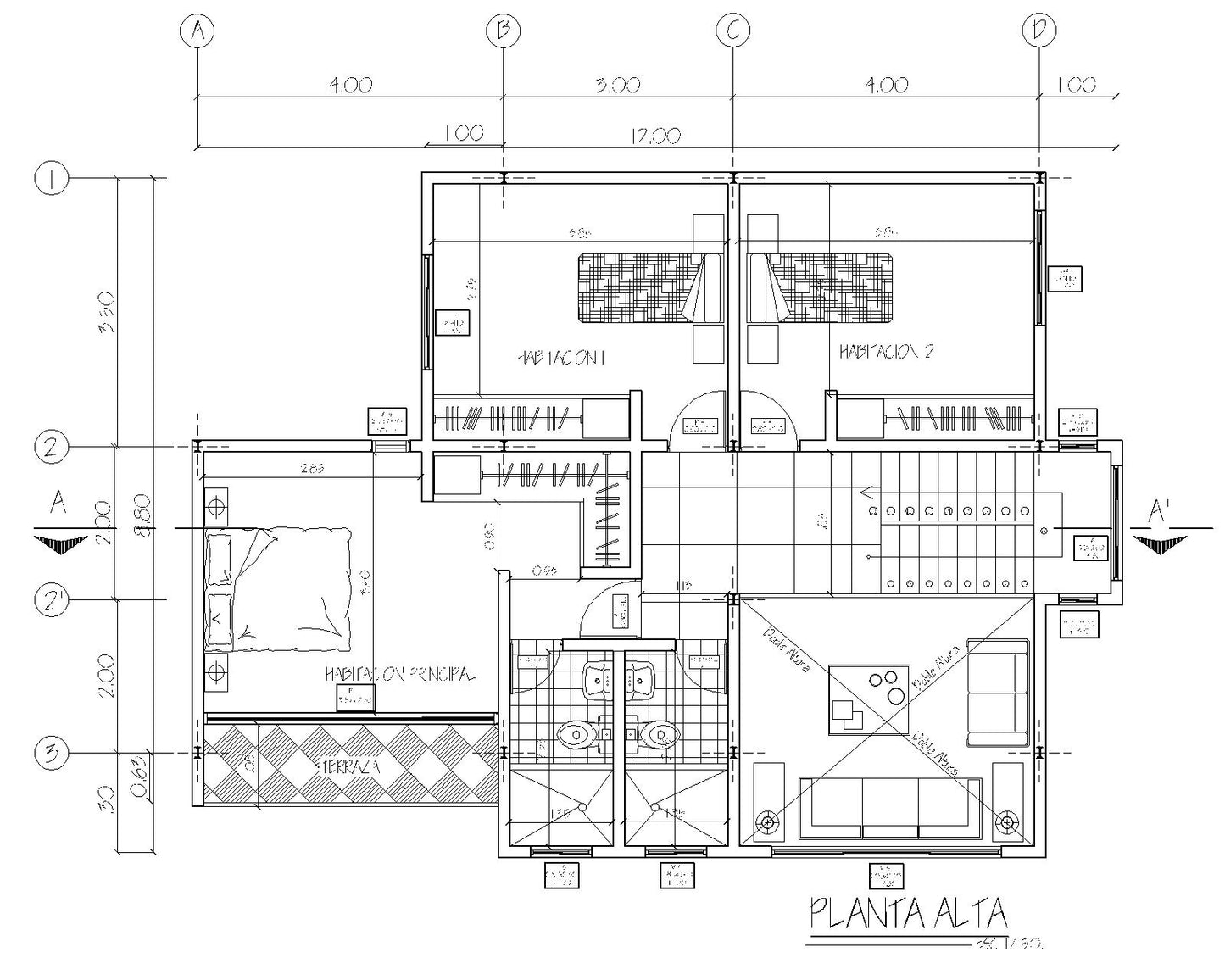 Planos de casas para descargar en Autocad y PDF, incluyen proyecto completo, calculos estructurales, memorias descriptivas, arquitecturas, estructura metalica, ingenieria completa, instalaciones sanitarias y electricas, Casas Modernas, Planos de Planta, Habitaciones, Baños.