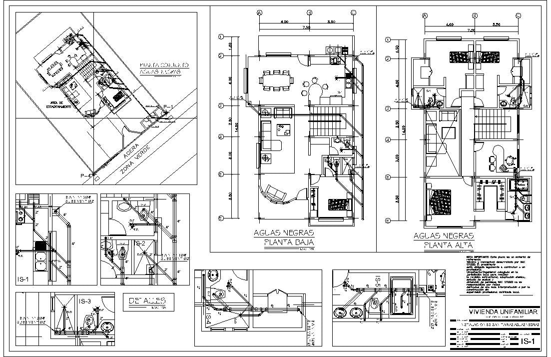 Planos de casas para descargar en Autocad y PDF, incluyen proyecto completo, calculos estructurales, memorias descriptivas, arquitecturas, estructura metalica, ingenieria completa, instalaciones sanitarias y electricas, Casas Modernas, Planos de Planta, Habitaciones, Baños.