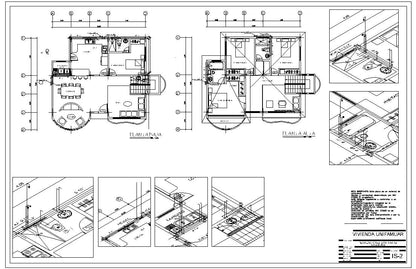 Planos de casas para descargar en Autocad y PDF, incluyen proyecto completo, calculos estructurales, memorias descriptivas, arquitecturas, estructura metalica, ingenieria completa, instalaciones sanitarias y electricas, Casas Modernas, Planos de Planta, Habitaciones, Baños.